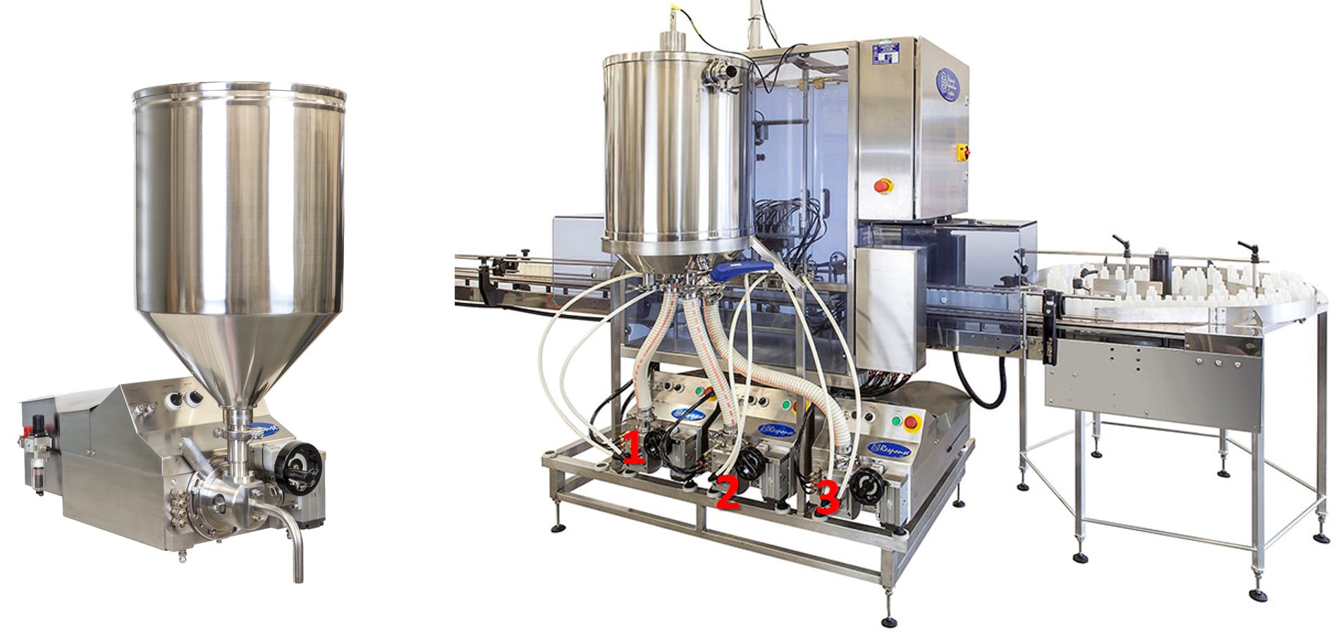 Filling machines for sauces, dressings and vinaigrettes