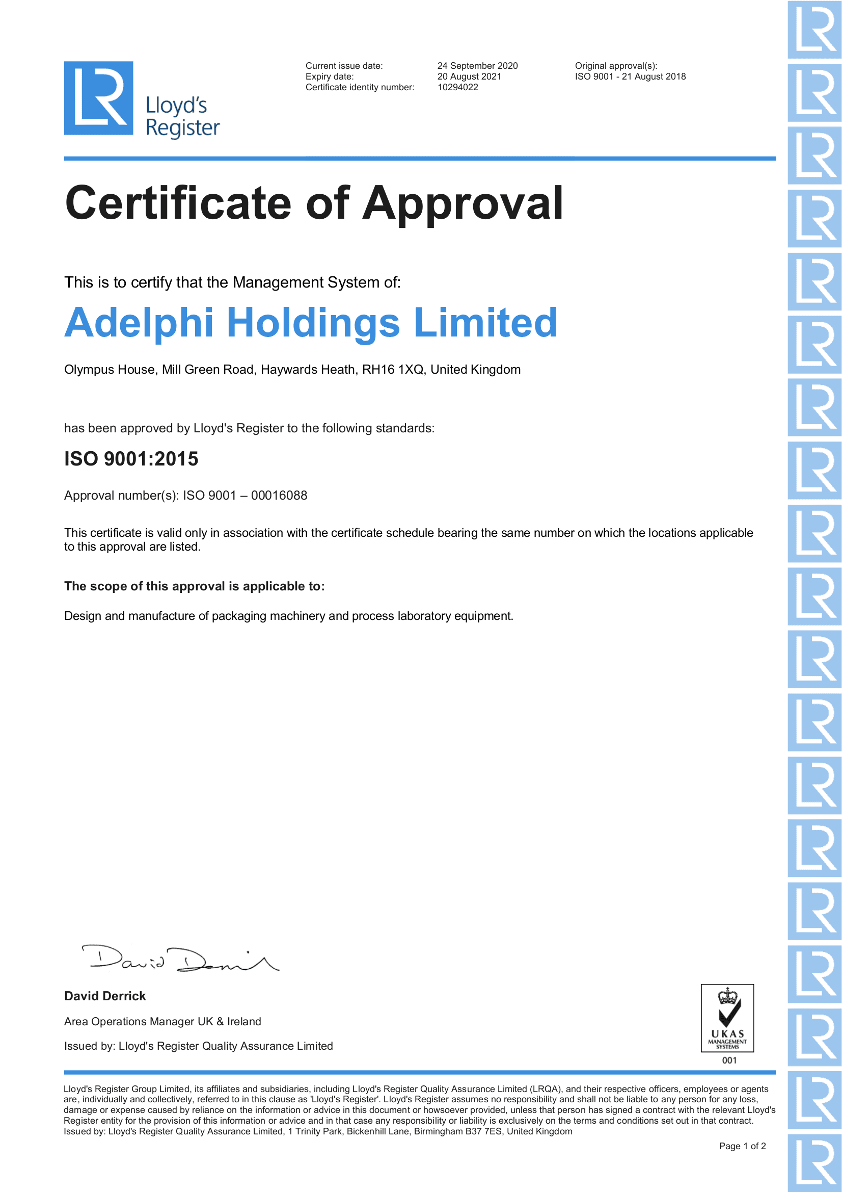 Both pull stack Certification & Documents - Adelphi